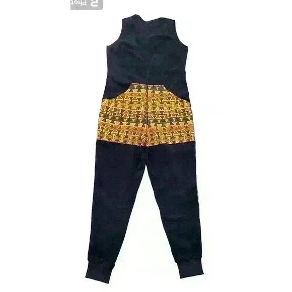 Patagonia limited edition synchilla vision quest  jumpsuit overalls navy Aztec - Picture 6 of 11